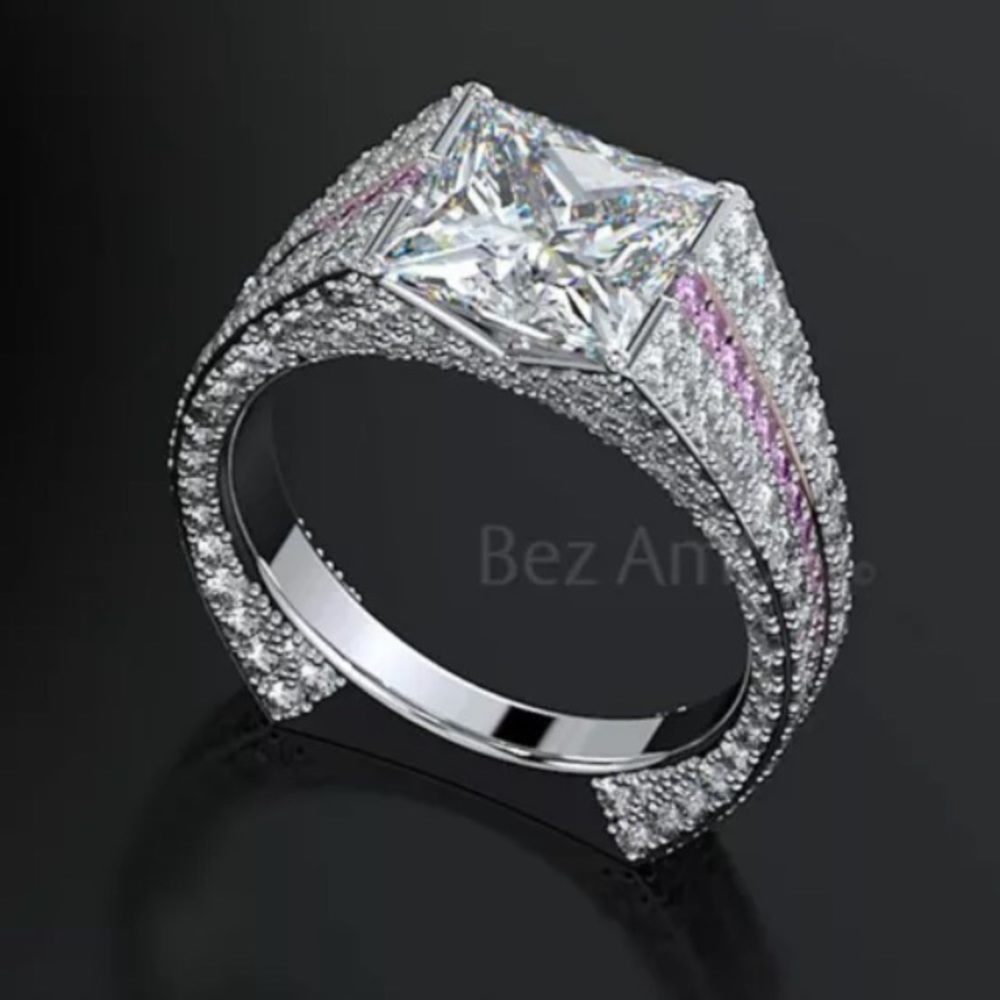 - 🌺 White Topaz & Pink Sapphire in .925